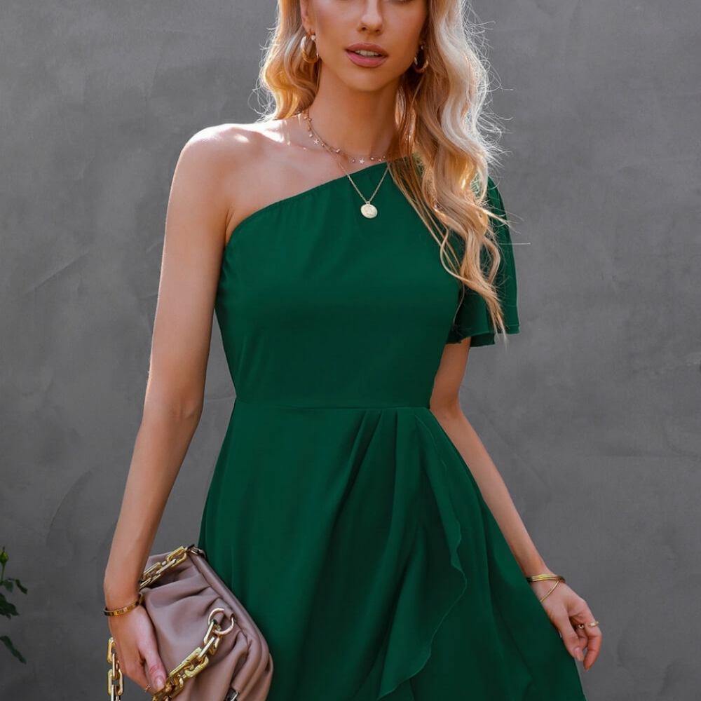 Yours Truly One-Shoulder Dress